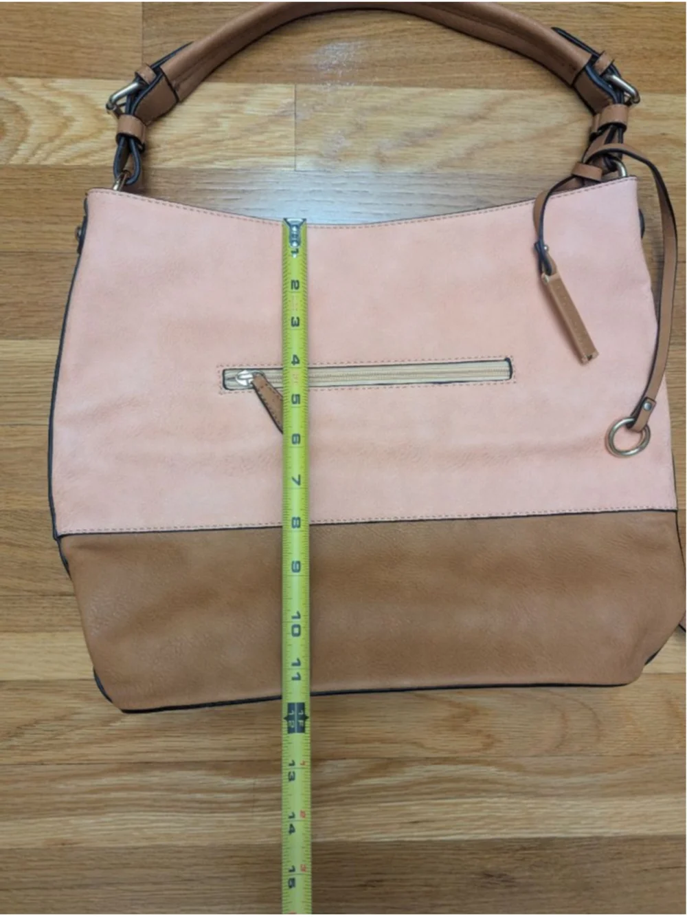 Simply Noelle Hobo Bag Large Colorblock Cantaloupe